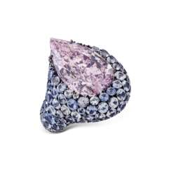 JAR COLOURED DIAMOND AND SAPPHIRE RING