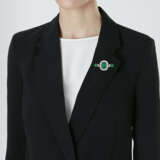 IMPORTANT LATE 19TH CENTURY EMERALD AND DIAMOND BROOCH - photo 2