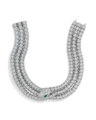 BULGARI DIAMOND AND EMERALD &#39;SERPENTI TUBOLARE&#39; NECKLACE