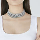 BULGARI DIAMOND AND EMERALD `SERPENTI TUBOLARE` NECKLACE - photo 2