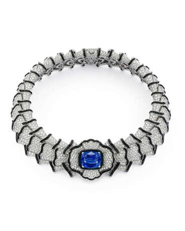 BULGARI SAPPHIRE, ONYX AND DIAMOND `LE MAGNIFIQUE` CHOKER - photo 1