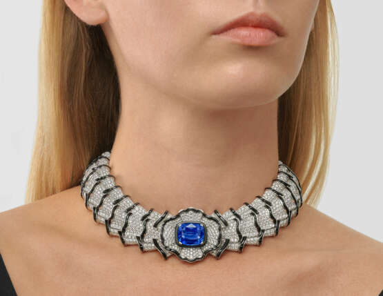 BULGARI SAPPHIRE, ONYX AND DIAMOND `LE MAGNIFIQUE` CHOKER - photo 2