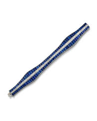 BULGARI MID-20TH CENTURY SAPPHIRE AND DIAMOND BRACELET