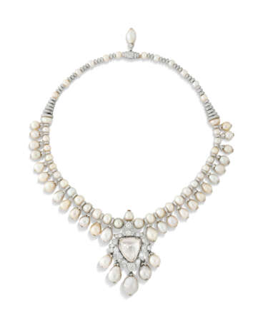 BHAGAT NATURAL PEARL AND DIAMOND NECKLACE - photo 1