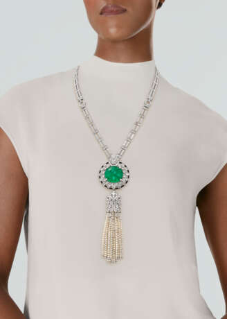 CARTIER EMERALD, SEED PEARL AND DIAMOND NECKLACE - photo 2 CARTIER EMERALD, SEED PEARL AND DIAMOND NECKLACE - photo 2