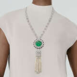 CARTIER EMERALD, SEED PEARL AND DIAMOND NECKLACE - photo 2