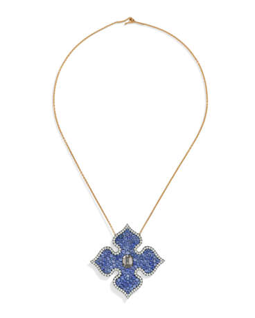 JAR COLOURED DIAMOND, SAPPHIRE AND DIAMOND NECKLACE - фото 1 JAR COLOURED DIAMOND, SAPPHIRE AND DIAMOND NECKLACE - фото 1