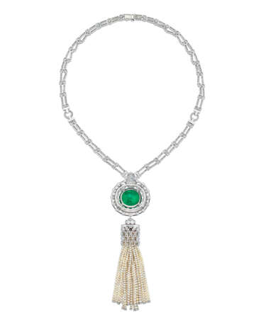 CARTIER EMERALD, SEED PEARL AND DIAMOND NECKLACE - photo 3 CARTIER EMERALD, SEED PEARL AND DIAMOND NECKLACE - photo 3