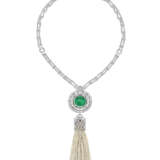 CARTIER EMERALD, SEED PEARL AND DIAMOND NECKLACE - photo 3