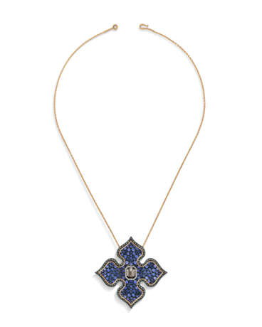 JAR COLOURED DIAMOND, SAPPHIRE AND DIAMOND NECKLACE - фото 3 JAR COLOURED DIAMOND, SAPPHIRE AND DIAMOND NECKLACE - фото 3