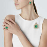 SUITE OF EMERALD AND DIAMOND JEWELLERY - photo 2