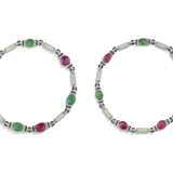 CHAUMET ART DECO RUBY, EMERALD, DIAMOND AND ENAMEL SAUTOIR - photo 2