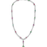 CHAUMET ART DECO RUBY, EMERALD, DIAMOND AND ENAMEL SAUTOIR - photo 4