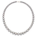 GARRARD & CO. LATE 19TH CENTURY DIAMOND RIVI&#200;RE NECKLACE/NATURAL PEARL AND DIAMOND TIARA - photo 6