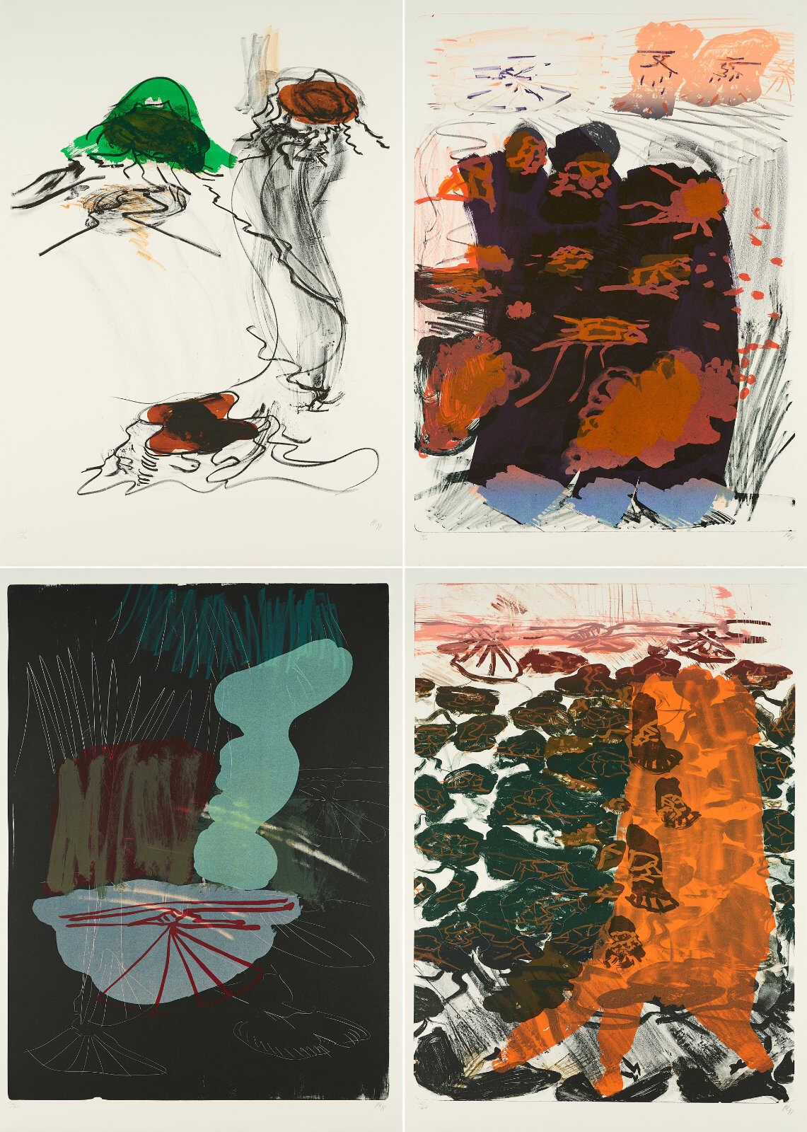 Per Kirkeby. Mixed Lot of 4 Prints Per Kirkeby. Mixed Lot of 4 Prints