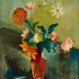 Annot Jacobi. Stillleben mit Rhododendron, Schlüsselblumen und Enzian - Foto 1