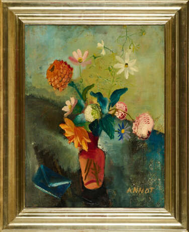 Annot Jacobi. Stillleben mit Rhododendron, Schlüsselblumen und Enzian - Foto 2 Annot Jacobi. Stillleben mit Rhododendron, Schlüsselblumen und Enzian - Foto 2