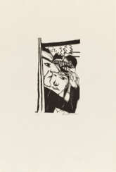 Max Beckmann. Selbstporträt (nach links, mit schwarzem Kragen)