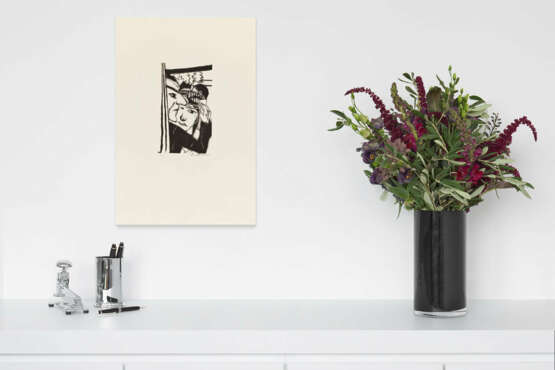 Max Beckmann. Selbstporträt (nach links, mit schwarzem Kragen) - Foto 4