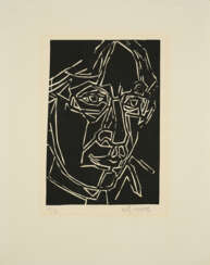 Robert (Willy ) Huth. Fischer beim Aalstechen