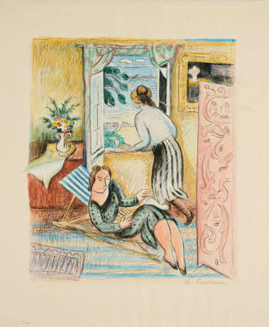 Hans Purrmann. Selbstbildnis mit Marcella (Augen dunkel) - photo 1