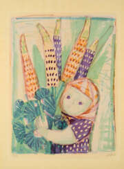 Otto Dix. Mädchen mit Katze II (Kopf schräg)