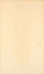 Gerhard Marcks. Ischia, Gemäuer vor Felswand