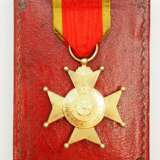 Lippe-Detmold: Fürstlich Lippischer Hausorden, Goldenes Verdienstkreuz, im Etui. - photo 1