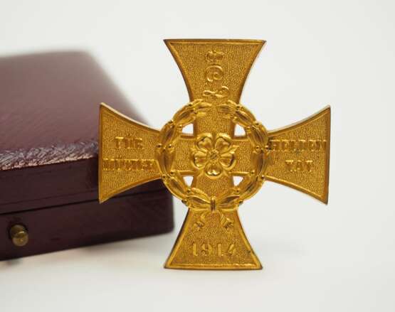 Lippe-Detmold: Kriegsehrenkreuz für heldenmütige Tat, im Etui. - photo 1 Lippe-Detmold: Kriegsehrenkreuz für heldenmütige Tat, im Etui. - photo 1