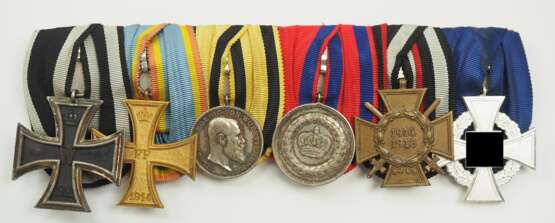 Mecklenburg-Schwerin: Ordenschnalle eines Frontsoldaten. - Foto 1