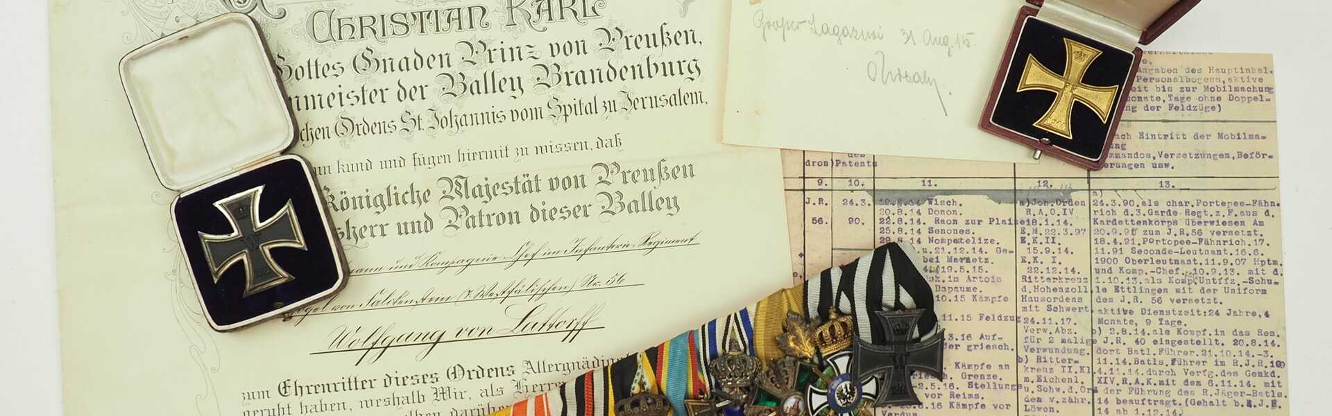 Preussen: Nachlass des Major von Lattdorff, Kommandeur des Reserve-Jäger-Bataillon Nr. 14.