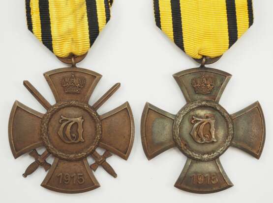 Württemberg: Wilhelmskreuz, mit Schwertern und Wilhelmskreuz für Verdienste während des Krieges in der Heimat. - фото 1