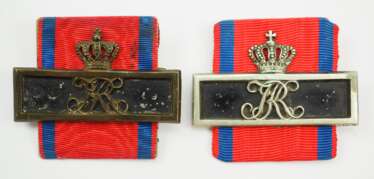 Württemberg: Dienstauszeichnung für Unteroffiziere, Modell 1874-1892, 1. und 2. Klasse.