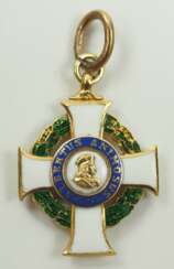 Familie von Werder: Sachsen: Albrechtsorden, 2. Modell (1876-1918), Ritterkreuz 1. Klasse Miniatur.