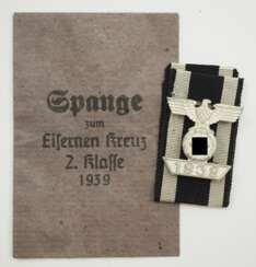 Eisernes Kreuz, 1939, 2. Form, 2. Klasse Wiederholungsspange, in Tüte - Moritz Hausch A.G.