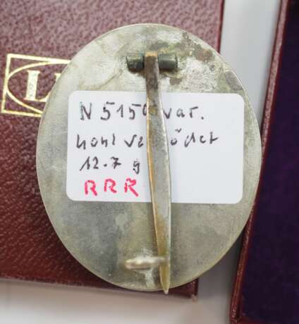 Verwundetenabzeichen, 1939, Silber, im Etui - hohl verbödet. - photo 3 Verwundetenabzeichen, 1939, Silber, im Etui - hohl verbödet. - photo 3