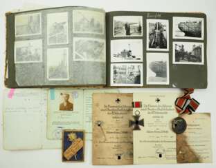 Nachlass eines Matrosen des Tankschiff &quot;Eurofeld&quot; der Deutsch-Europäischen Tankreederei - 2 x versenkt und überlebt.