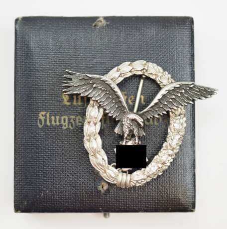 Flugzeugführer Abzeichen, im Etui. - Foto 1 Flugzeugführer Abzeichen, im Etui. - Foto 1