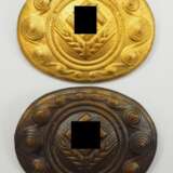 Reichsarbeitsdienst (RAD): Weibliche Jugend, Brosche in Gold und Bronze. - фото 1
