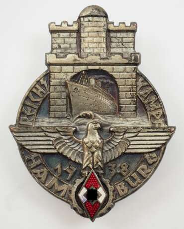 Abzeichen auf den Reichsberufswettkampf 1938 in Hamburg. - Foto 1 Abzeichen auf den Reichsberufswettkampf 1938 in Hamburg. - Foto 1