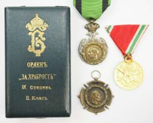 Bulgarien: Militärorden für Tapferkeit, 4. Klasse, 2. Stufe Etui.