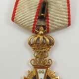 Dänemark: Dannebrog Orden, Christian X. (1912-1947), Miniatur des Rittmeisters Ritter Hänel v. Tronenthall im Thüringischen Ulanen-Regiment Nr. 6. - Foto 1