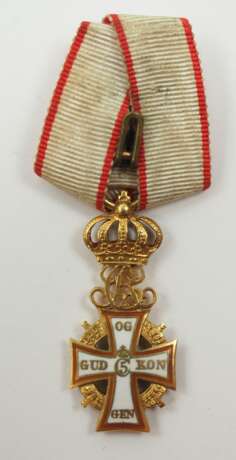 Dänemark: Dannebrog Orden, Christian X. (1912-1947), Miniatur des Rittmeisters Ritter Hänel v. Tronenthall im Thüringischen Ulanen-Regiment Nr. 6. - Foto 1 Dänemark: Dannebrog Orden, Christian X. (1912-1947), Miniatur des Rittmeisters Ritter Hänel v. Tronenthall im Thüringischen Ulanen-Regiment Nr. 6. - Foto 1