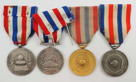 Frankreich: Sammlung Eisenbahn-Verdienst-Medaillen, 4 Exemplare. - фото 2