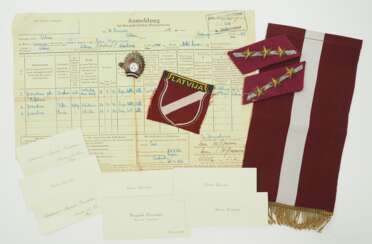 Lettland: Nachlass eines Angehörigen der lettischen Waffen-SS und späteren Hauptmann der Luftwaffe.