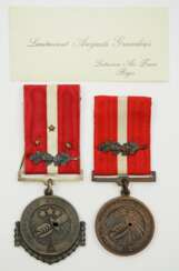 Lettland: Nationale Luftfahrt Vereinigung "Latvijas Aeroklubs" Medaille in Silber und Bronze.