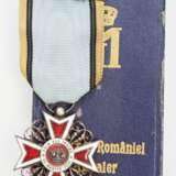 Rumänien: Orden der Krone von Rumänien, 1. Modell (1881-1932), Ritterkreuz, im Etui. - photo 1