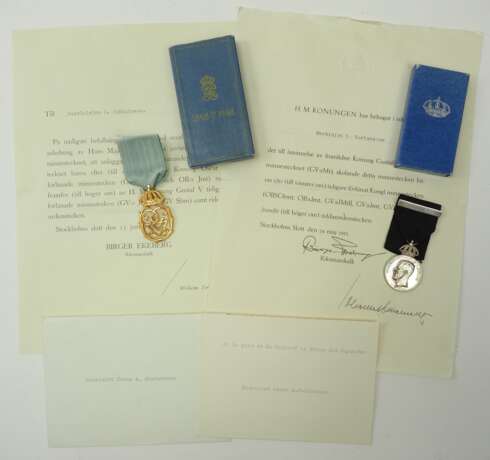 Schweden: Auszeichnungspaar für einen Maschinisten. - photo 1 Schweden: Auszeichnungspaar für einen Maschinisten. - photo 1