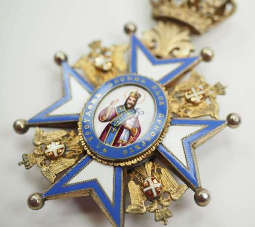 Serbien: St. Sava-Orden, 1. Modell, 1. Typ (1883-1903), Komturkreuz. - photo 2