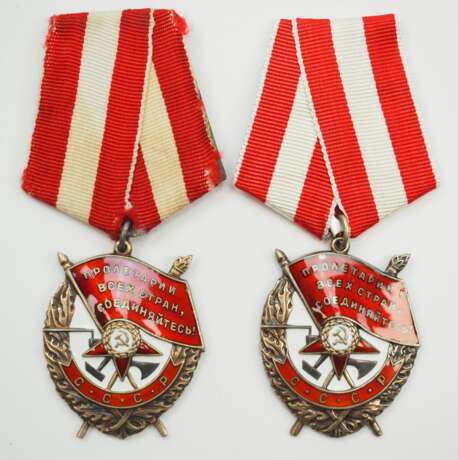 Sowjetunion: Rotbannerorden - 2 Exemplare. - photo 1 Sowjetunion: Rotbannerorden - 2 Exemplare. - photo 1